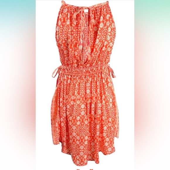 Free People Womens Mid Summers Day Printed Halter Tunic Top- Size S - Picture 8 of 8